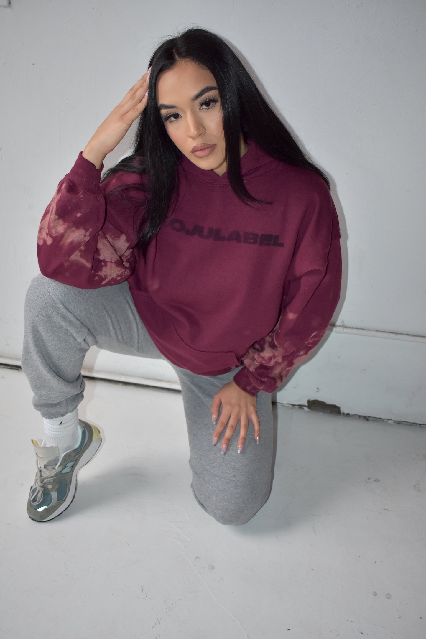 XOJULABEL Logo Dyed Hoodie