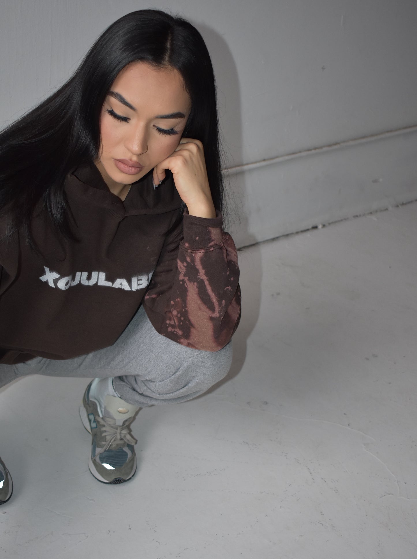 XOJULABEL Logo Dyed Hoodie